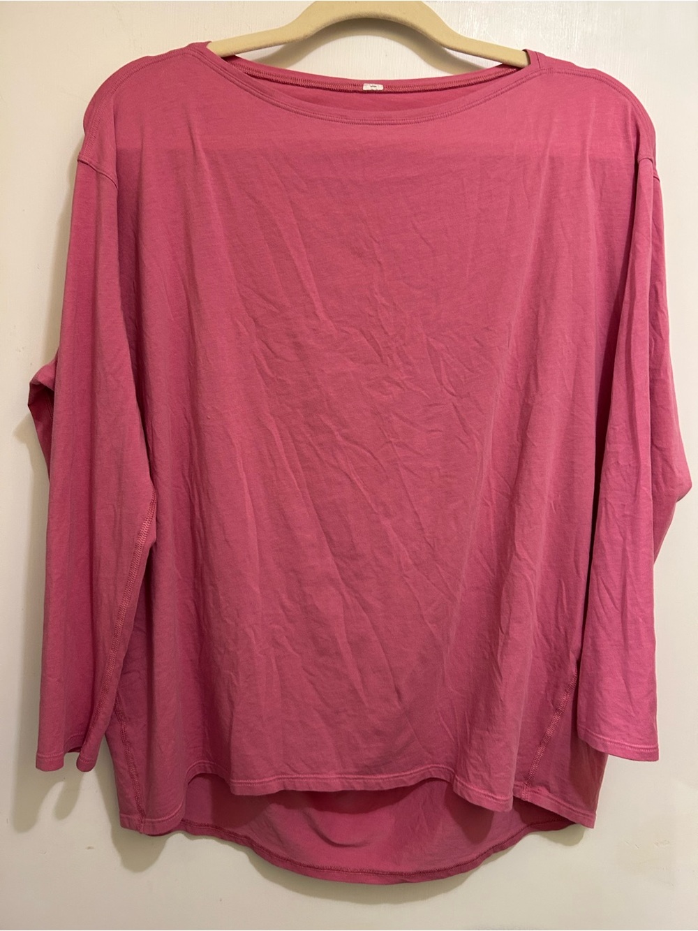 lululemon Women’s Relaxed Fit 3/4 Length Sleeve Top in Rose Pink, Sz Xl or XXL?